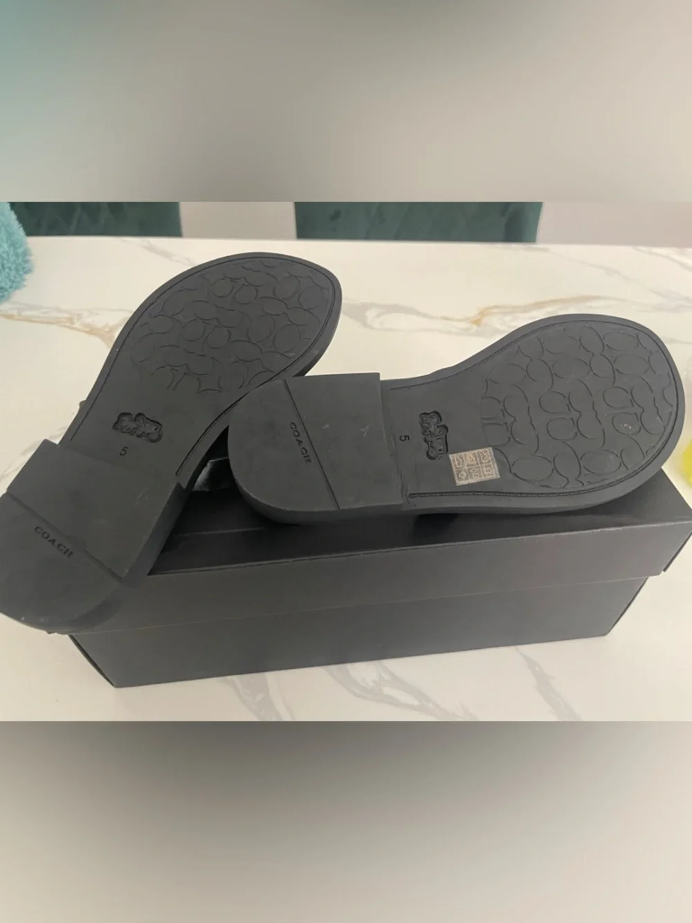 Coach Brianna Leather Sandals Size 5b - Picture 3 of 7